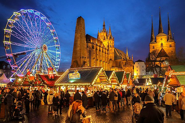 Weihnachtsmarkt Erfurt und Advent auf der Wartburg