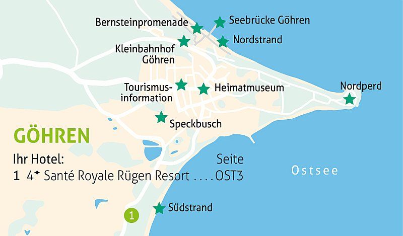 Kururlaub in Göhren auf Rügen 2027 mit Haustürabholung