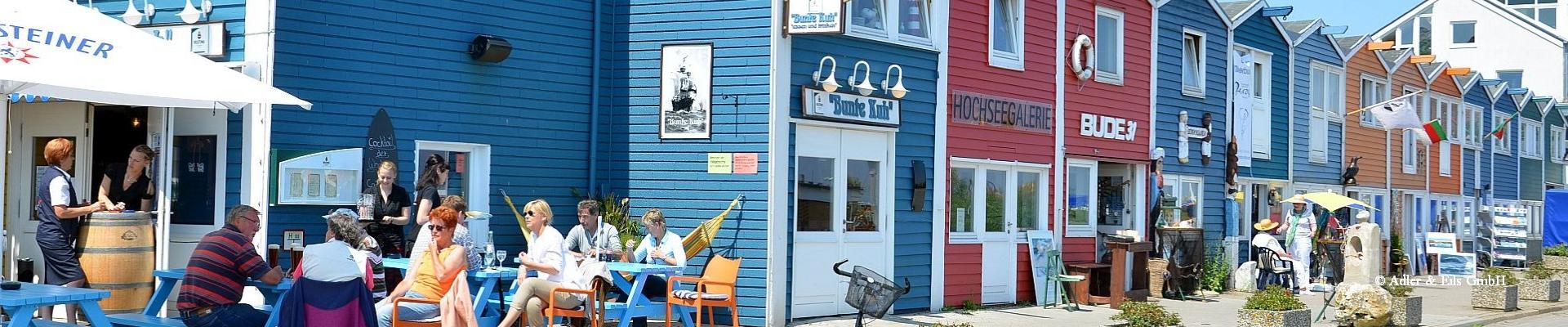 Hummerbuden und Bunte Kuh auf Helgoland © Adler - Eils GmbH & Co KG