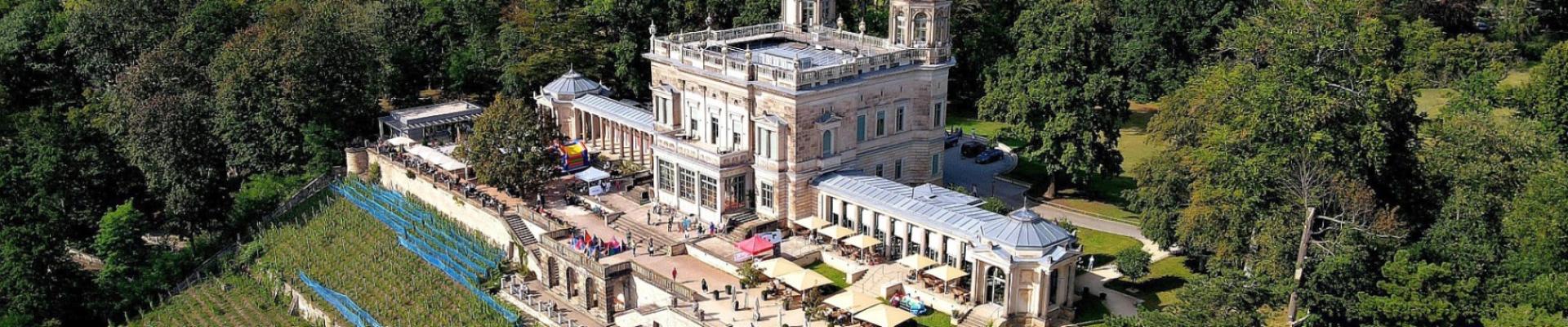 Lingner Schloss in den Sächsischen Weinbergen © Toni Wendler auf Pixabay