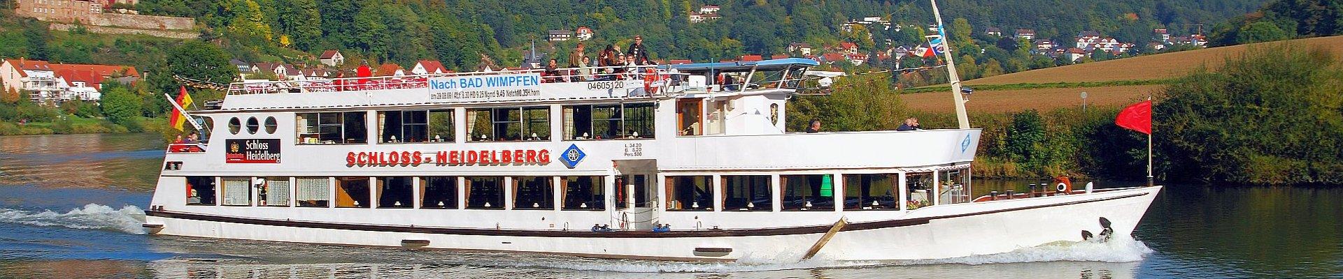 Reise nach Heidelberg und an die Bergstraße - Schifffahrt auf dem Neckar