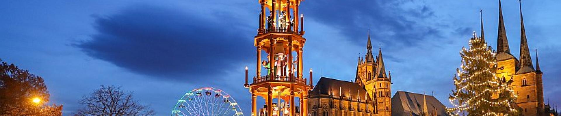 Weinhachtsmarkt vor dem Erfurter Dom © Matthias Frank Schmidt