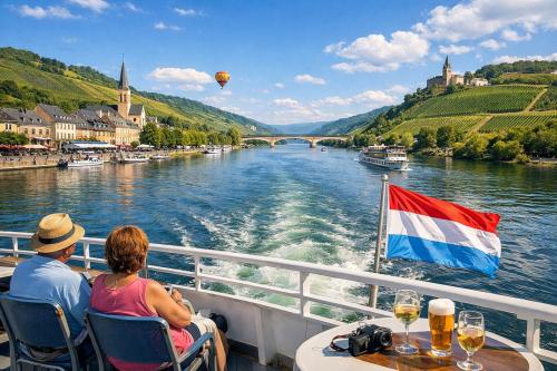 Schifffahrt auf der Mosel in Luxemburg