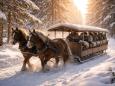 Pferdekutsch- oder Schlittenfahrt im Baerischen Wald