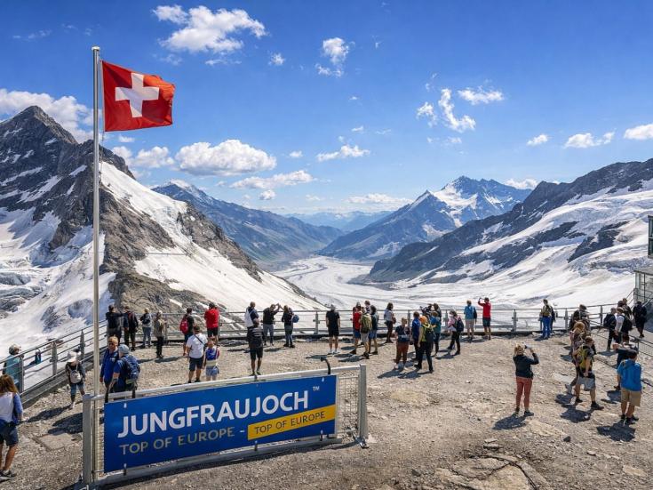 Blick vom Jungfraujoch