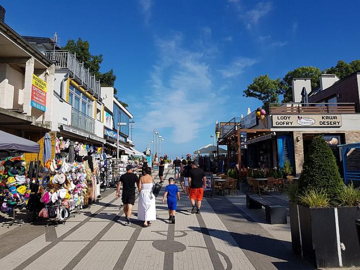 Urlaubspromenade in Hoff an der pommerschen Ostseeküste