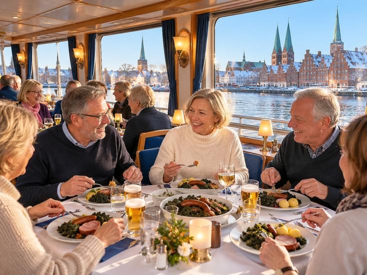 Winterliche Grünkohlschifffahrt in Lübeck - Winter-Auszeit an der Ostsee