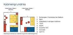 MS Heidelberg - Kabinengrundriss
